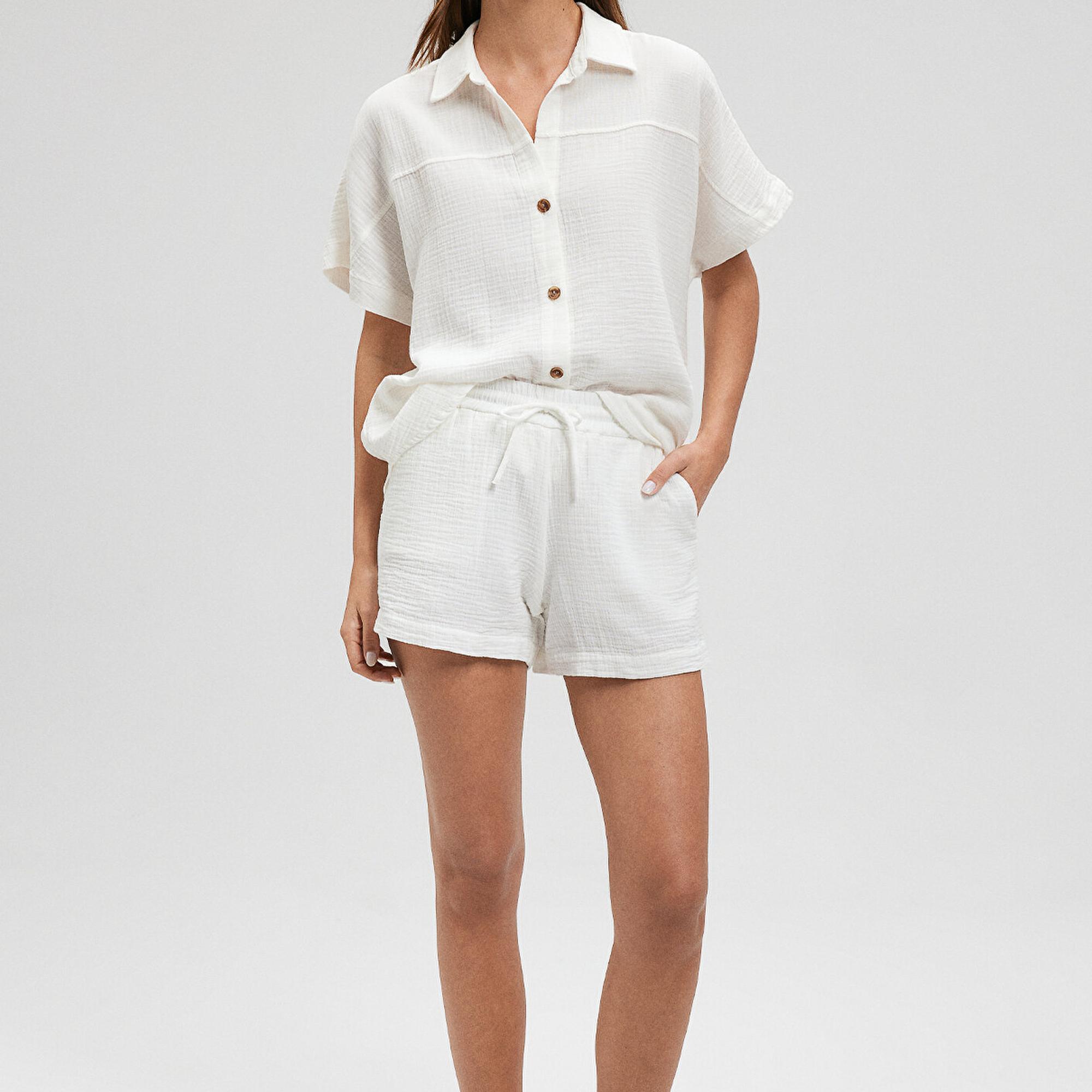 Mavi Beyaz Gömlek Loose Fit / Bol Rahat Kesim 1210758-70057