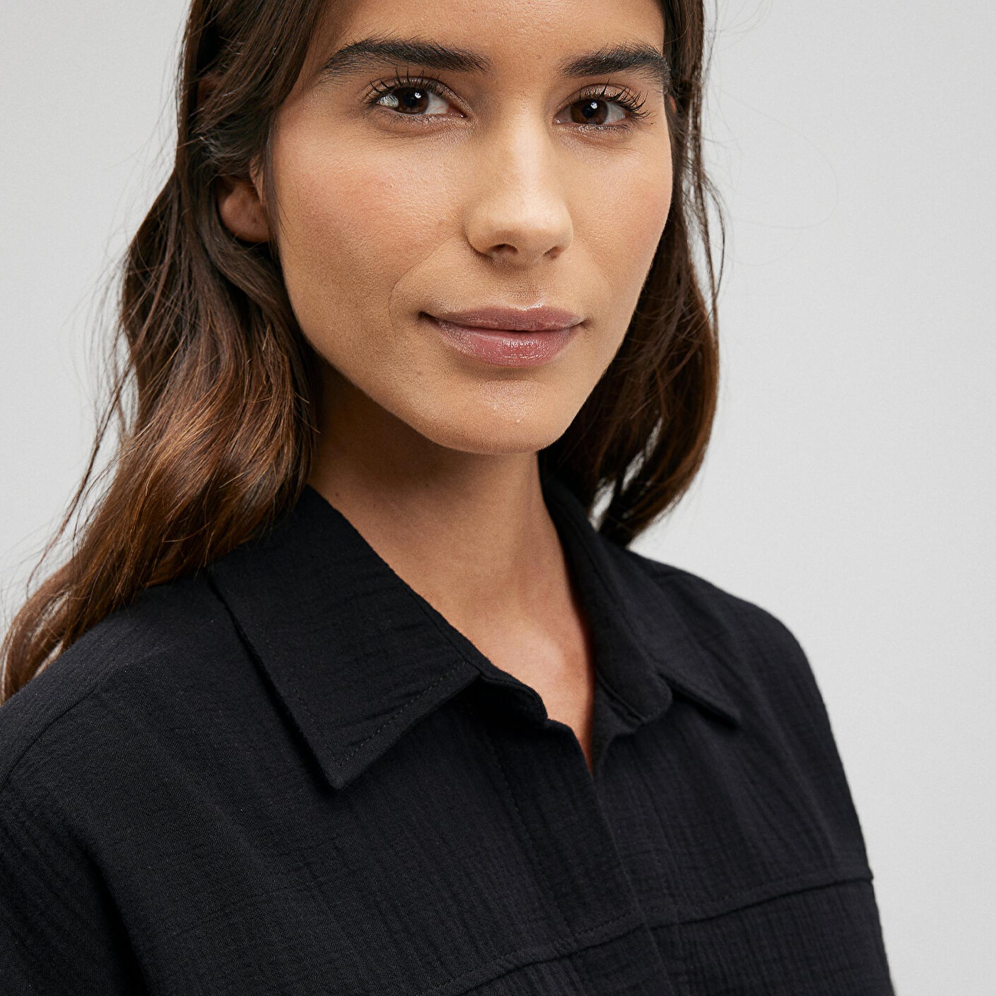 Mavi Siyah Gömlek Loose Fit / Bol Rahat Kesim 1210758-900