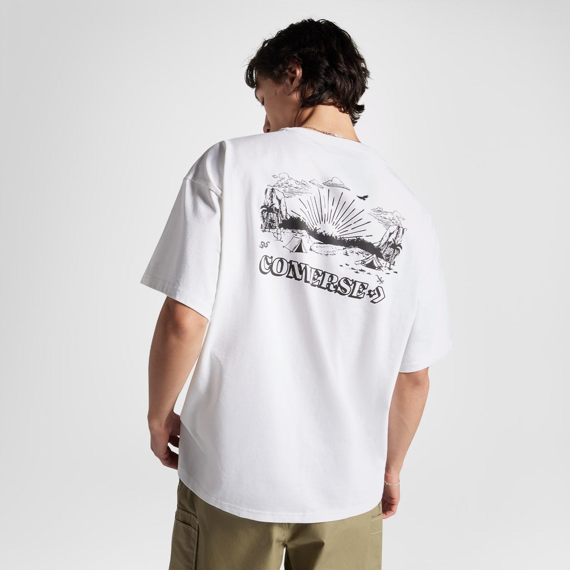 Converse Desert Festival Loose Fit Erkek Beyaz T-Shirt