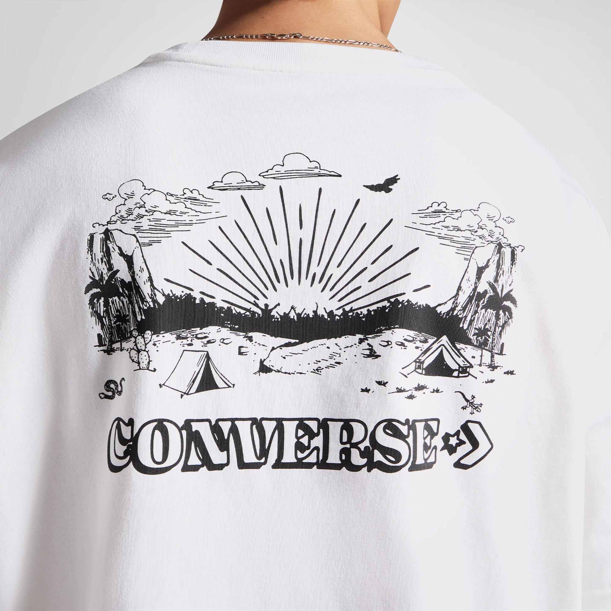 Converse Desert Festival Loose Fit Erkek Beyaz T-Shirt