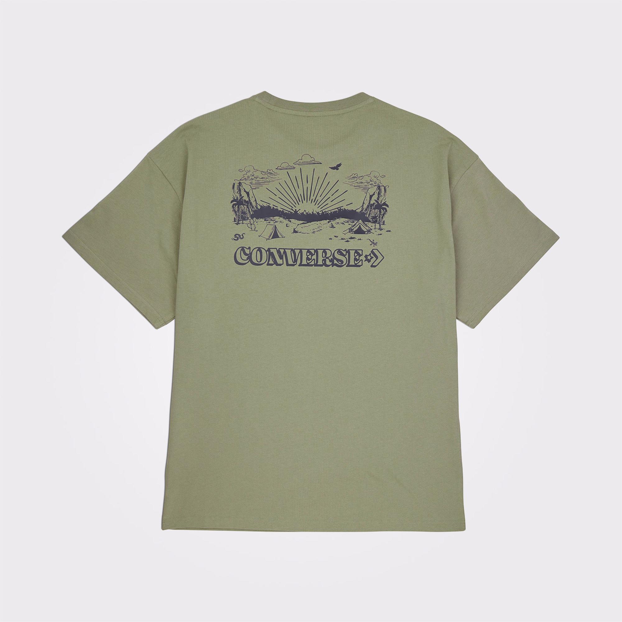 Converse Desert Festival Loose Fit Erkek Haki T-Shirt