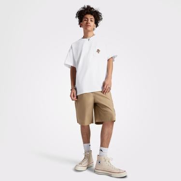  Converse Mushroom Oversized Fit Erkek Beyaz T-Shirt