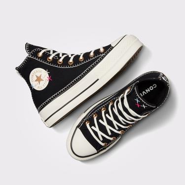  Converse Chuck Taylor All Star Lift Kadın Siyah Platform Sneaker
