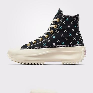  Converse Run Star Hike Unisex Siyah Platform Sneaker