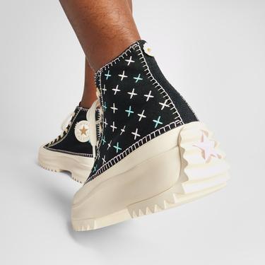  Converse Run Star Hike Unisex Siyah Platform Sneaker
