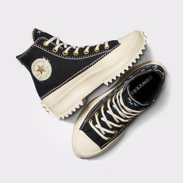  Converse Run Star Hike Unisex Siyah Platform Sneaker