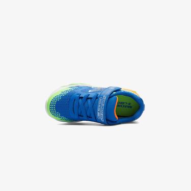  Skechers Flex-Glow Bolt Çocuk Işıklı Mavi Spor Ayakkabı