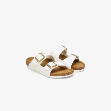  Birkenstock Arizona Bf Patent Çocuk Beyaz Terlik