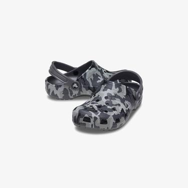  Crocs Classic Camo K Çocuk Siyah Terlik