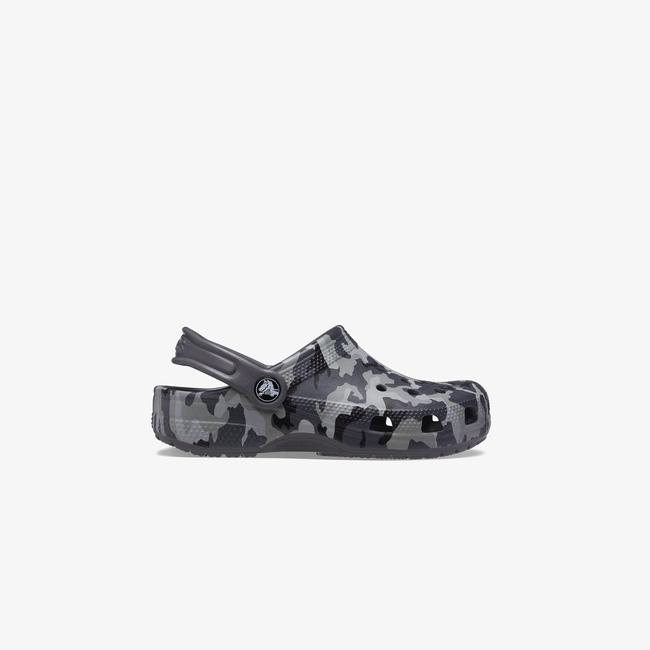  Crocs Classic Camo K Çocuk Siyah Terlik