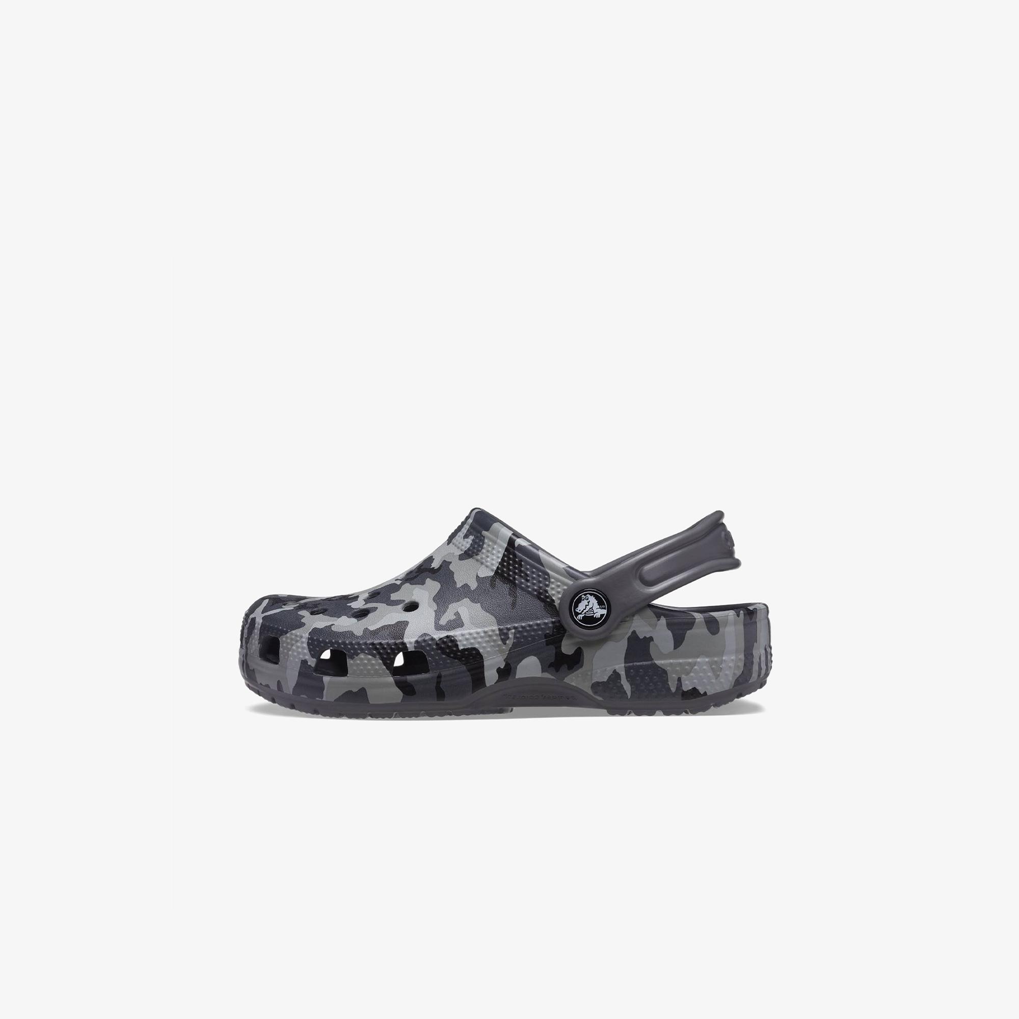 Crocs Classic Camo K Çocuk Siyah Terlik