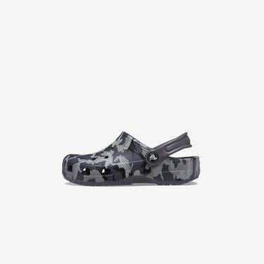  Crocs Classic Camo K Çocuk Siyah Terlik
