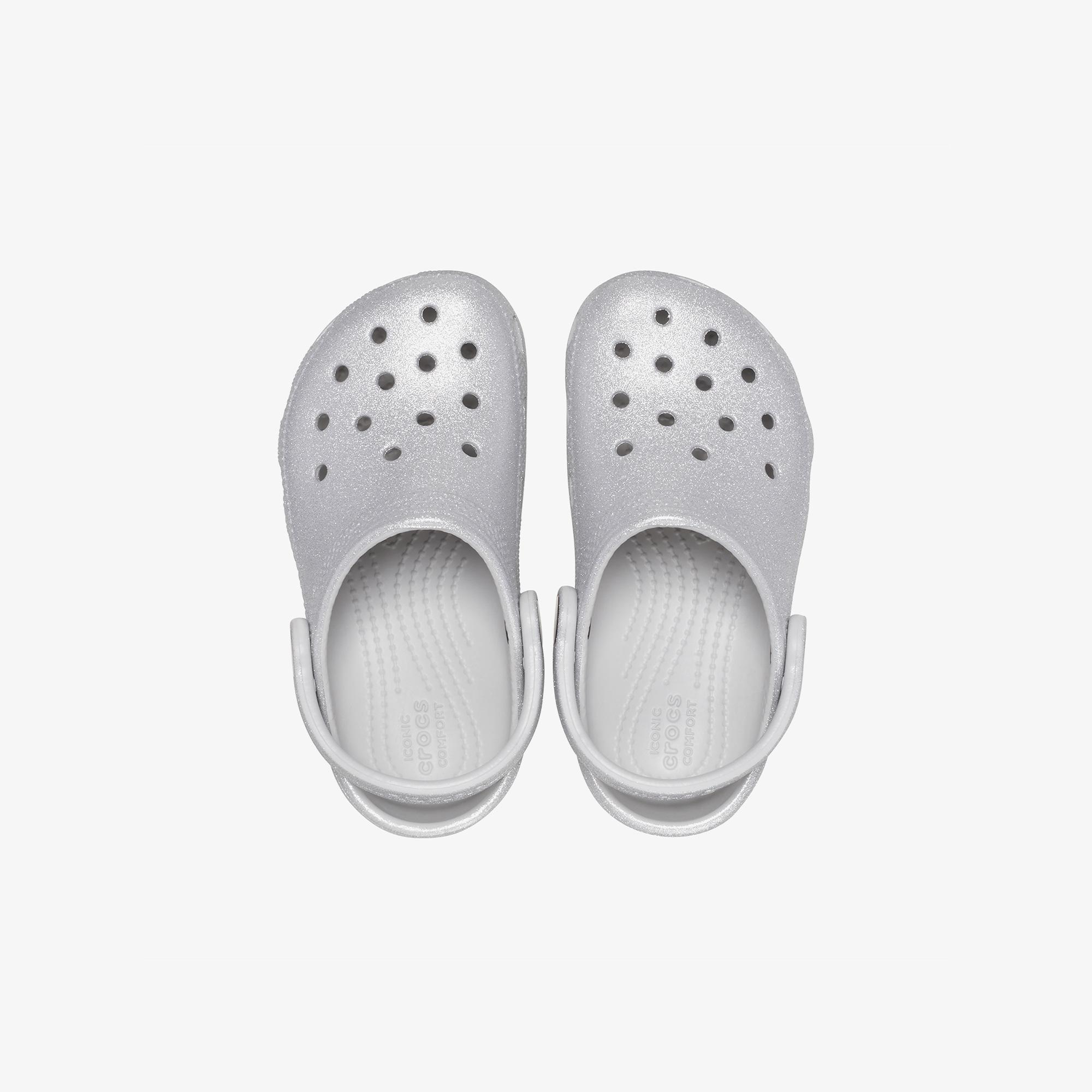 Crocs Classic Glitter Çocuk Gri Terlik