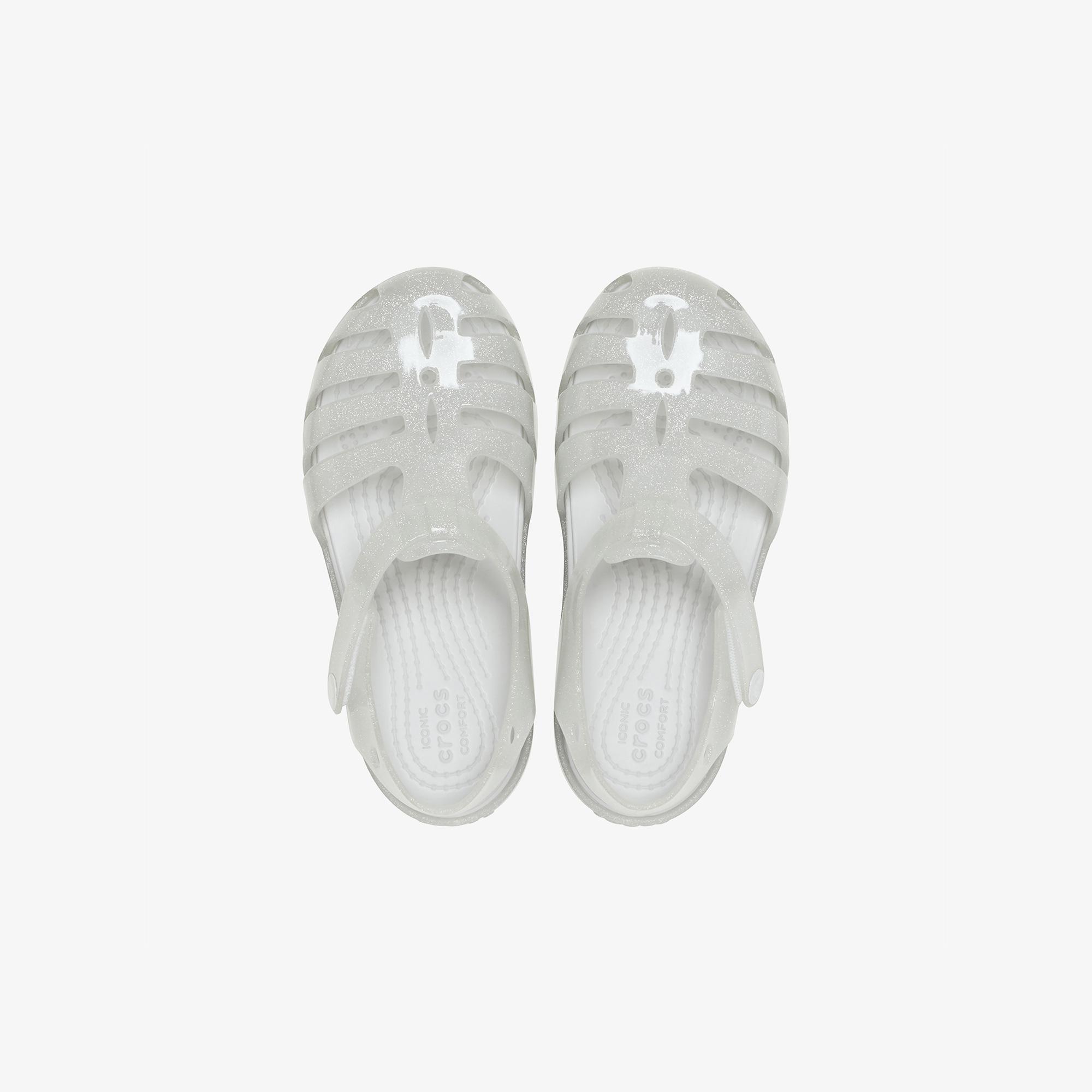 Crocs Isabella Glitter T Bebek Gri Sandalet