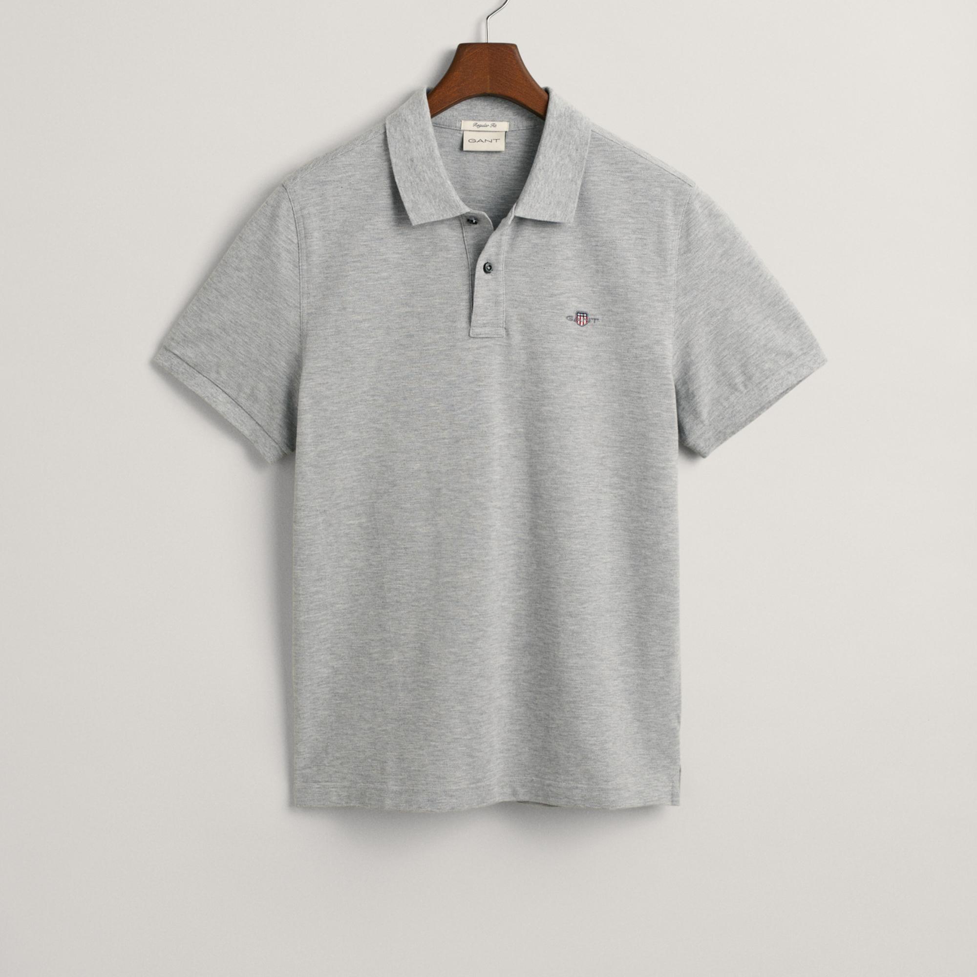 GANT Erkek Gri Regular Fit Polo
