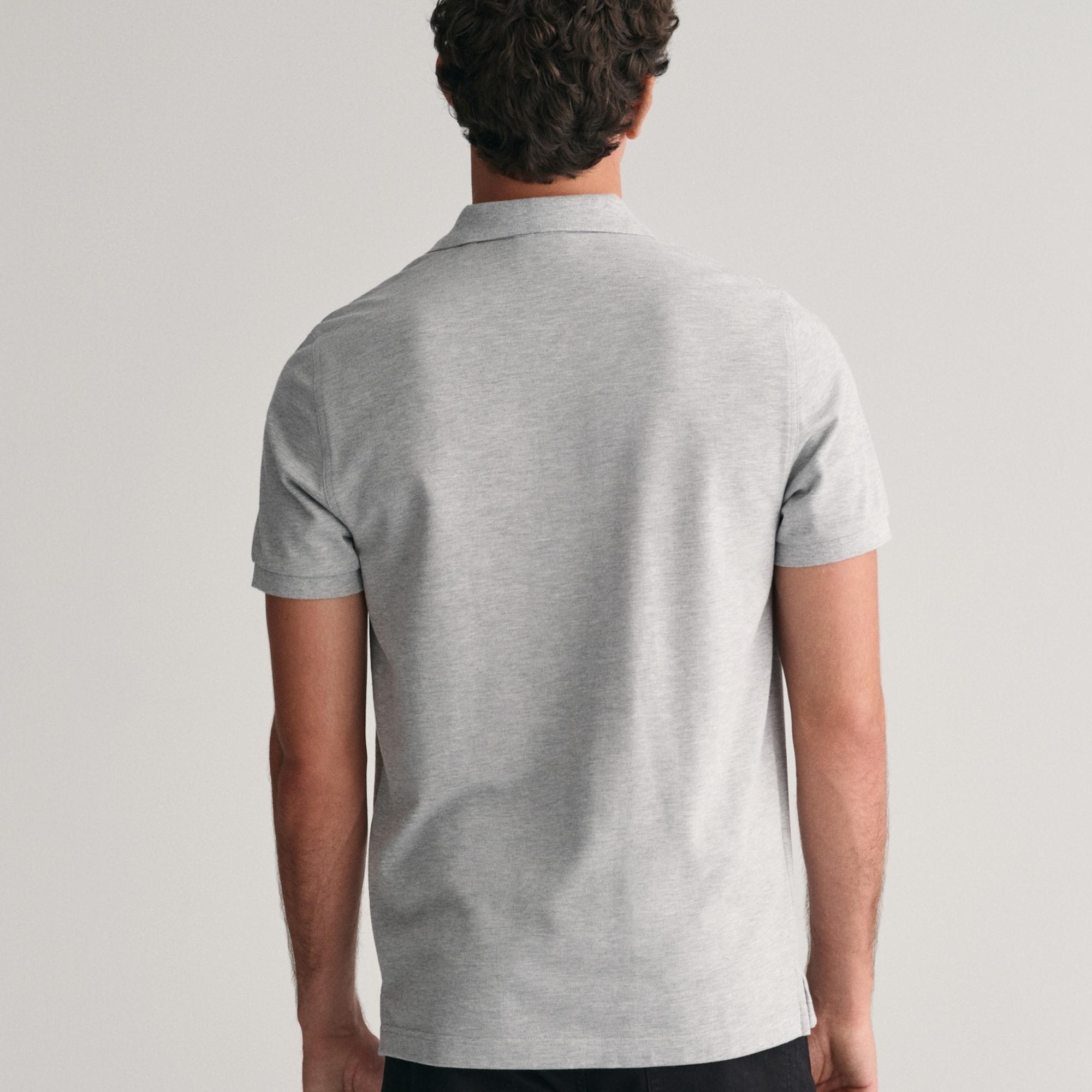 GANT Erkek Gri Regular Fit Polo