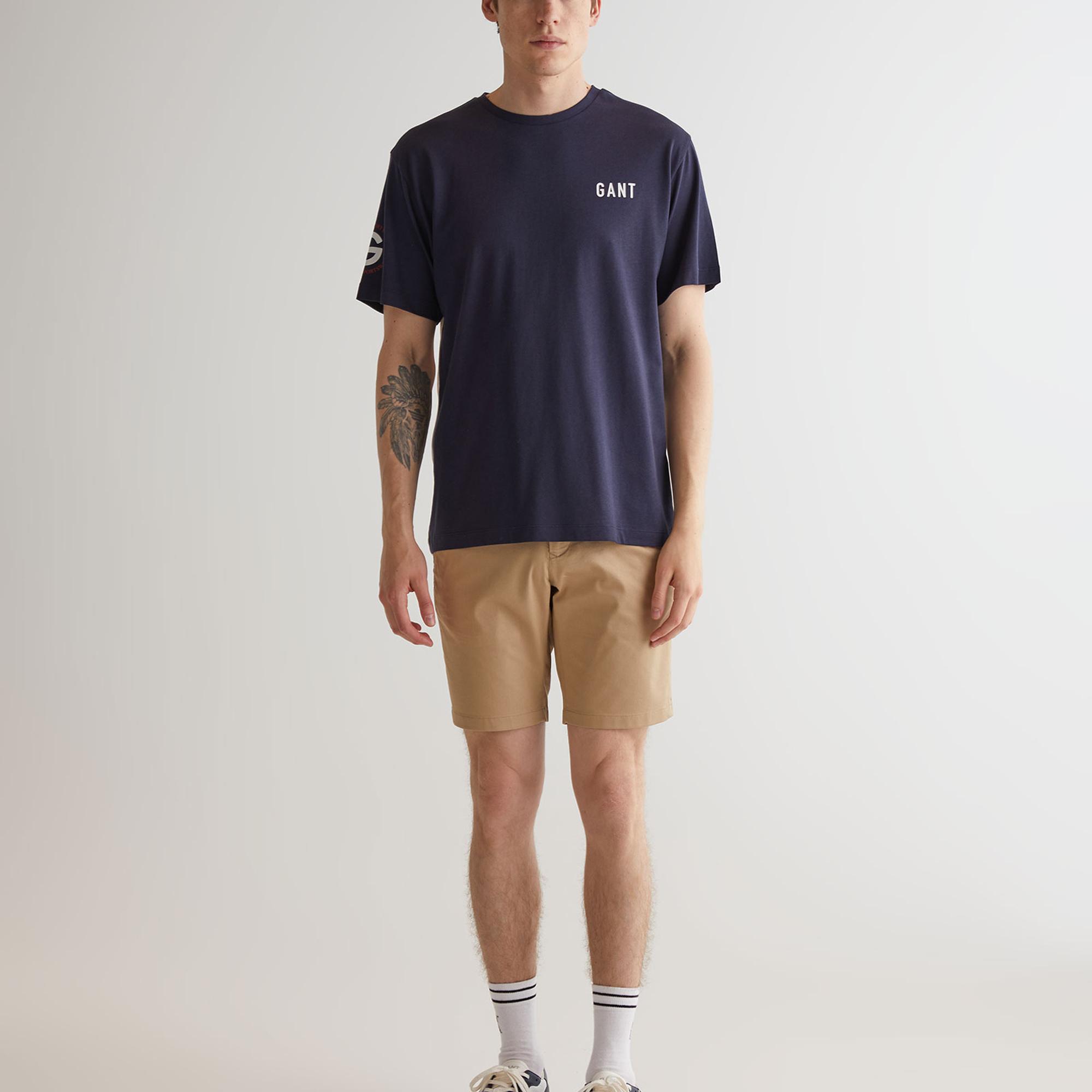 GANT Erkek Lacivert Regular Fit T-Shirt