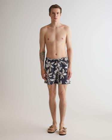  GANT Erkek Lacivert Regular Fit Desenli Mayo Şort
