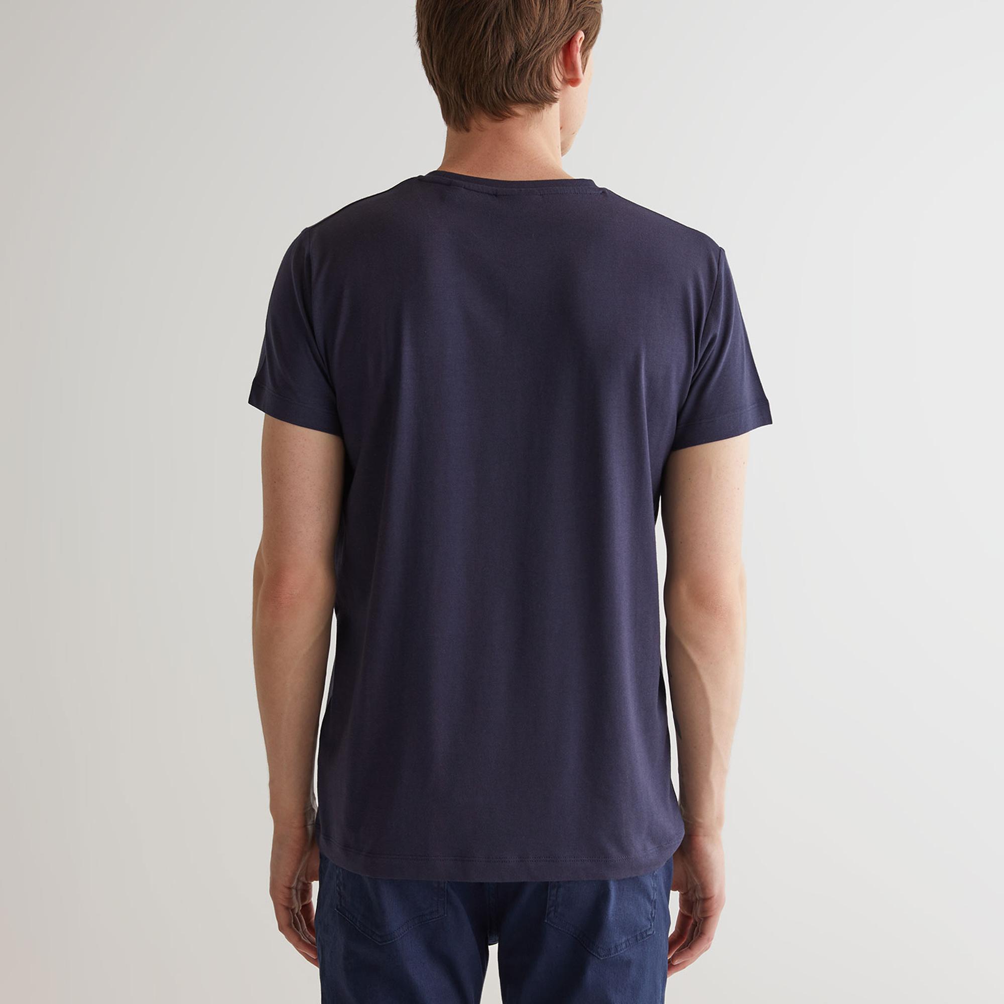 GANT Erkek Lacivert Regular Fit T-Shirt