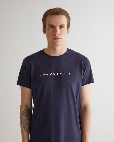  GANT Erkek Lacivert Regular Fit T-Shirt