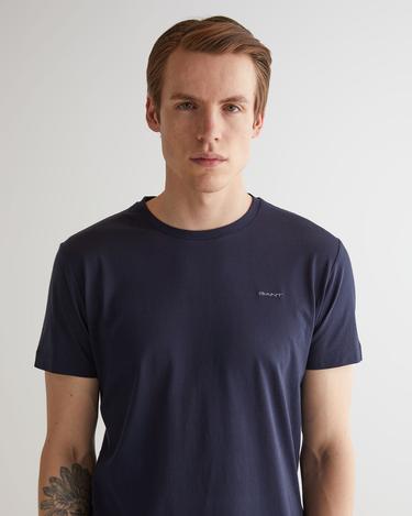  GANT Erkek Lacivert Slim Fit Bisiklet Yaka T-shirt
