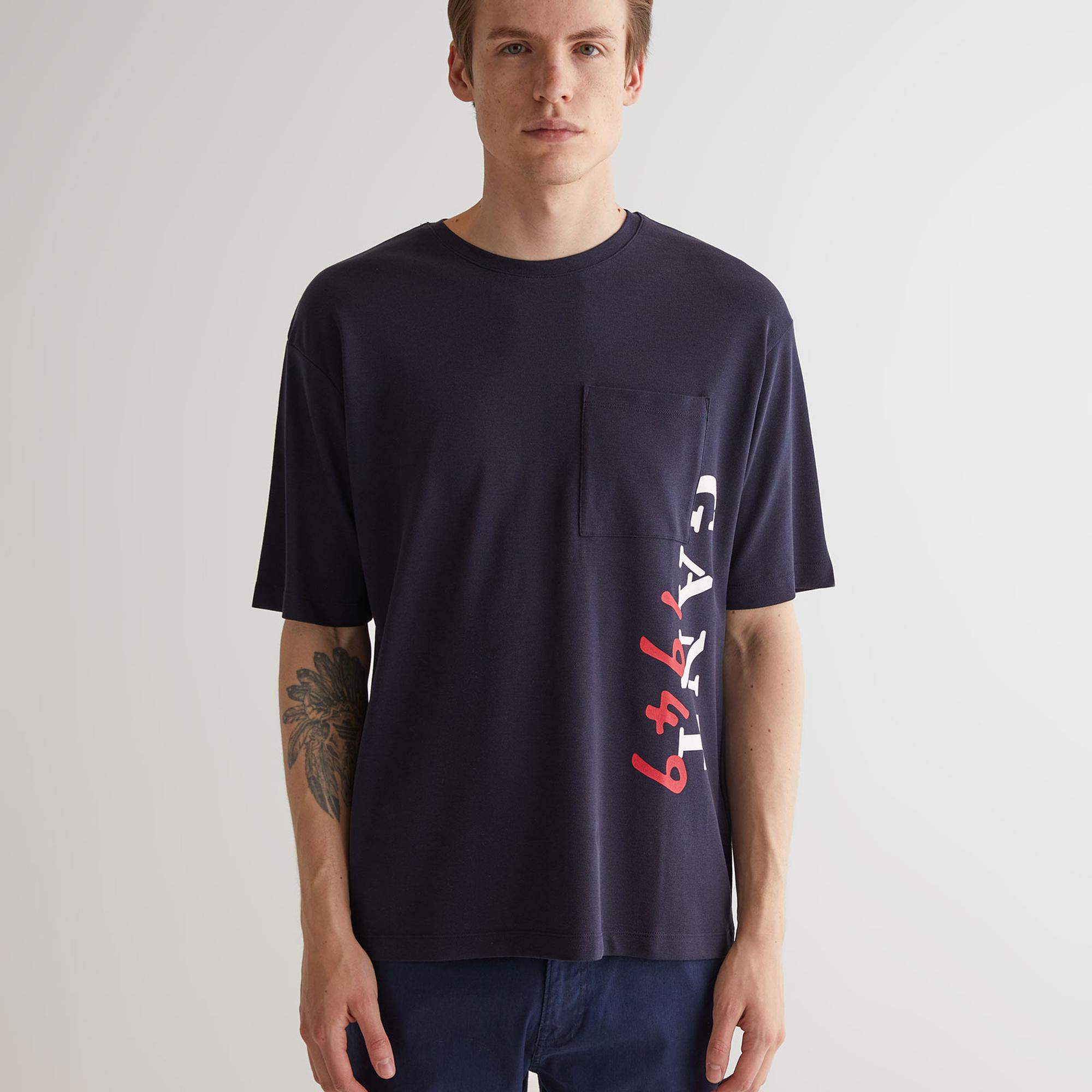 GANT Erkek Lacivert Regular Fit T-Shirt