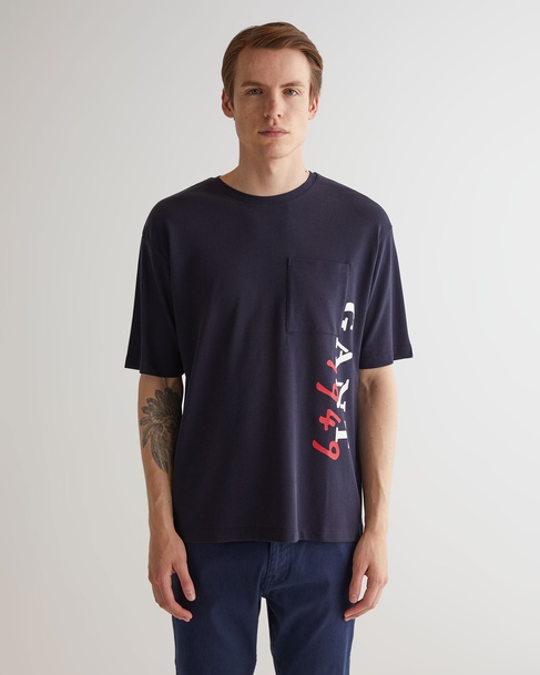  GANT Erkek Lacivert Regular Fit T-Shirt