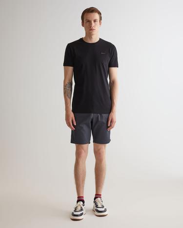  GANT Erkek Siyah Slim Fit Bisiklet Yaka T-shirt