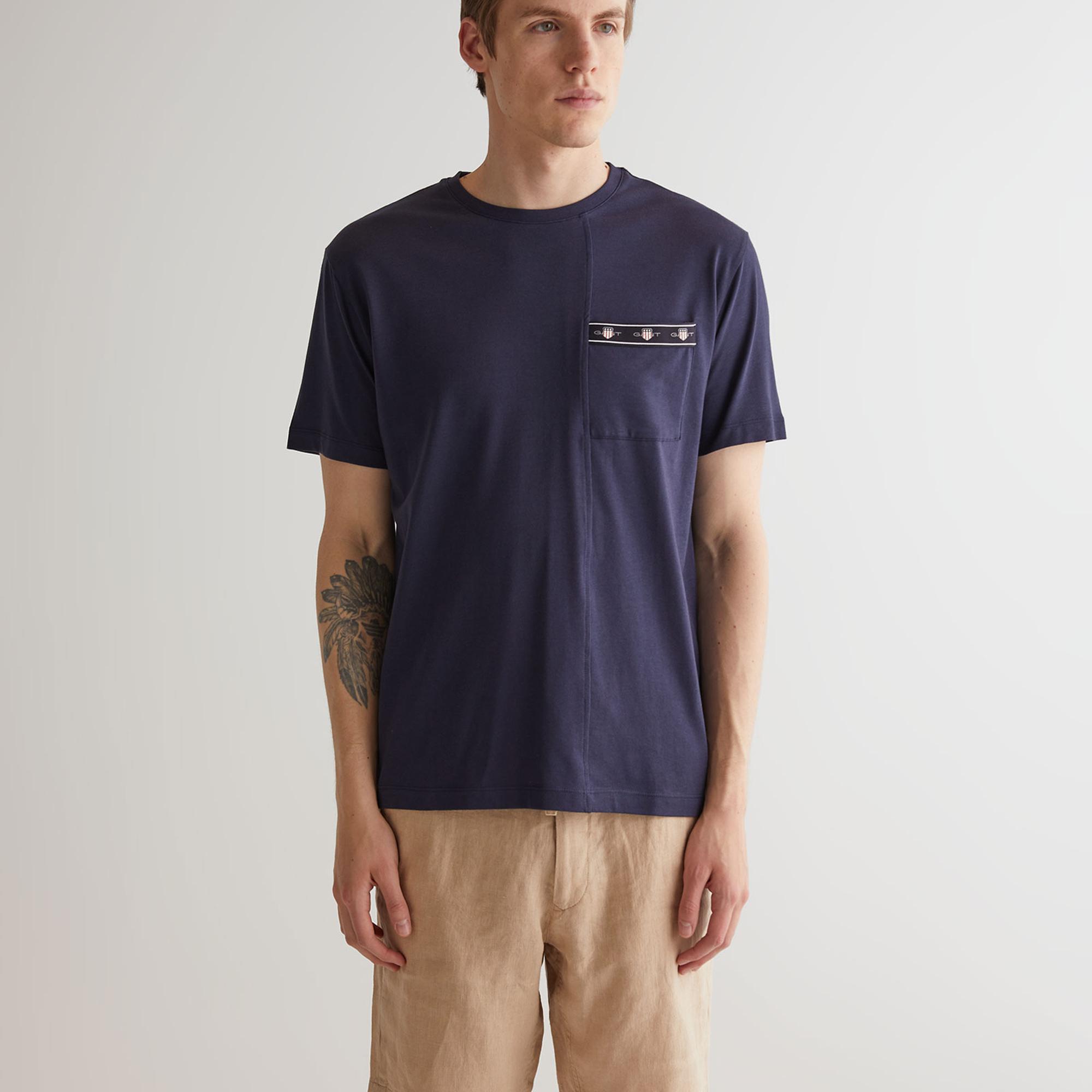 GANT Erkek Lacivert Regular Fit T-Shirt
