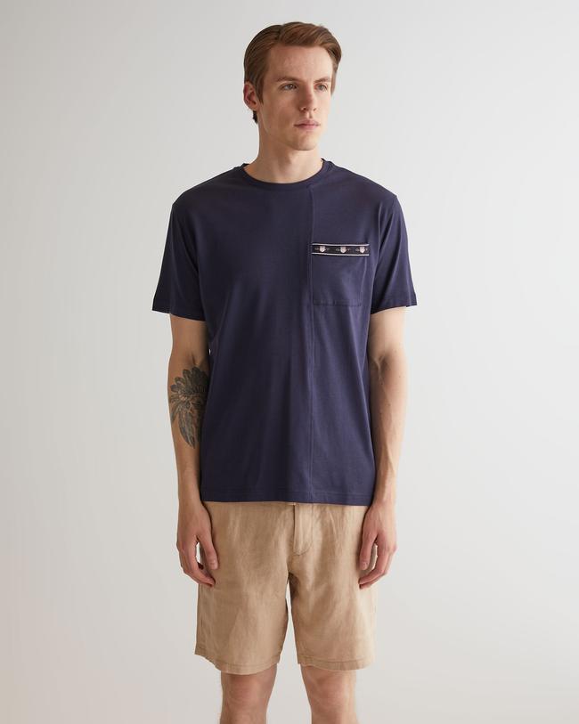  GANT Erkek Lacivert Regular Fit T-Shirt