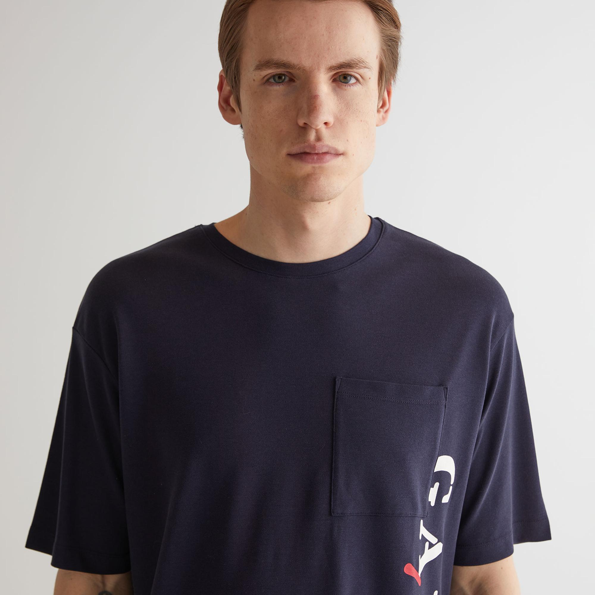 GANT Erkek Lacivert Regular Fit T-Shirt