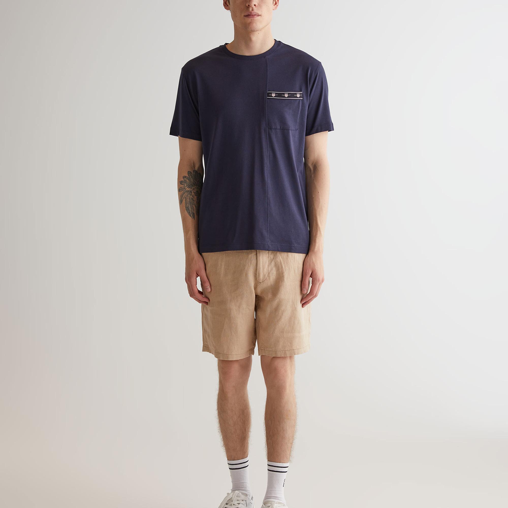 GANT Erkek Lacivert Regular Fit T-Shirt