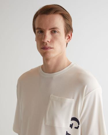  GANT Erkek Krem Regular Fit Bisiklet Yaka Logolu T-shirt