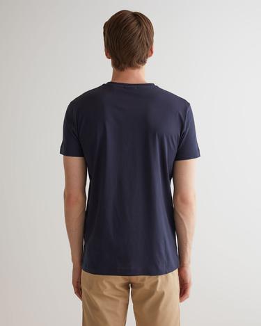  GANT Erkek Lacivert Slim Fit Bisiklet Yaka T-shirt
