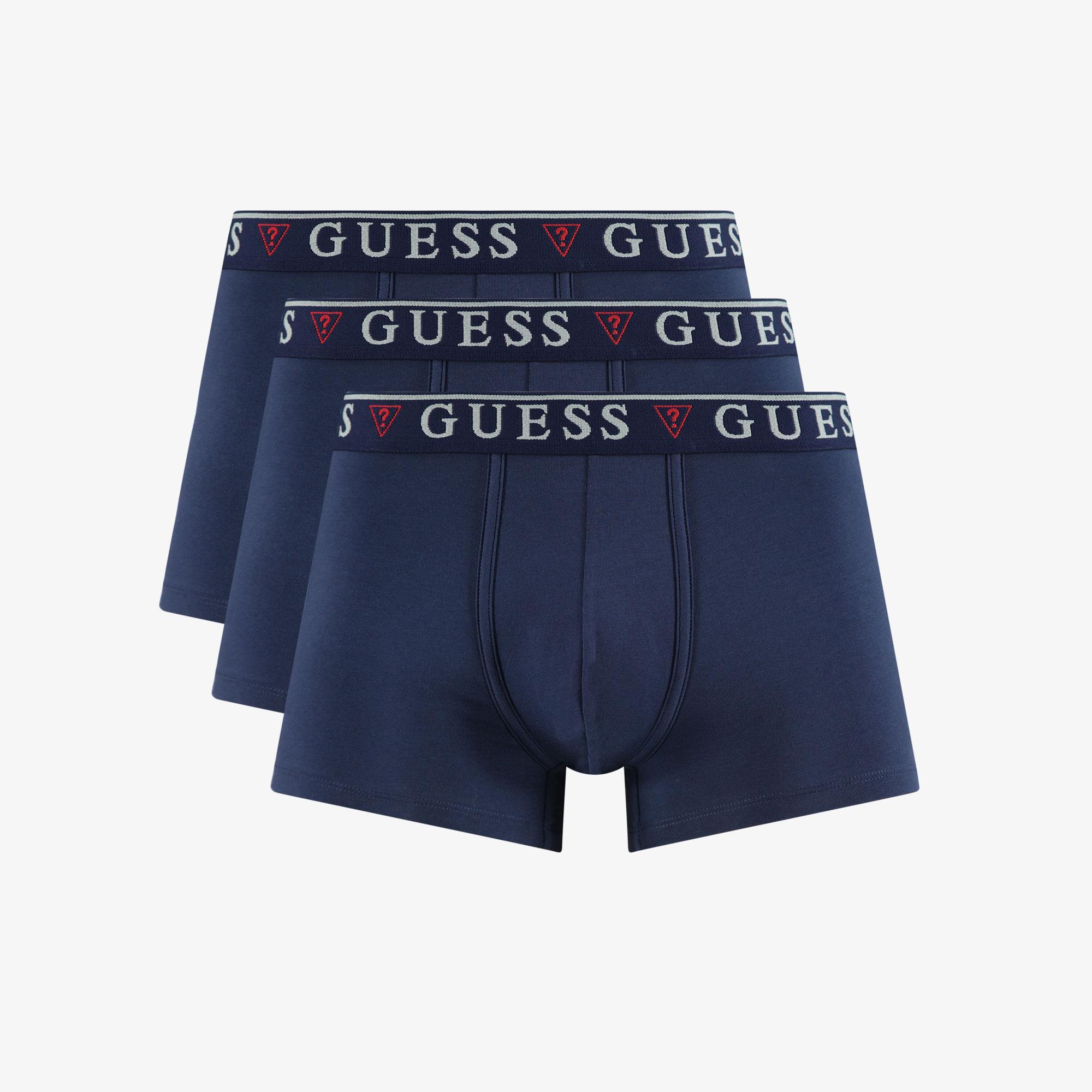 Guess Erkek Lacivert 3'lü Boxer Set