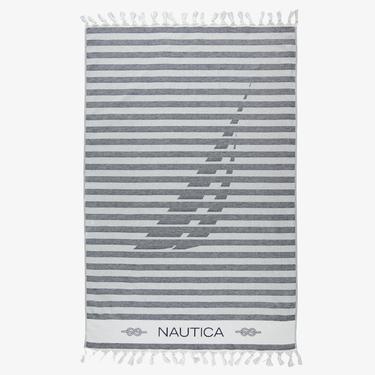  Nautica Unisex Lacivert Çizgili Peştemal