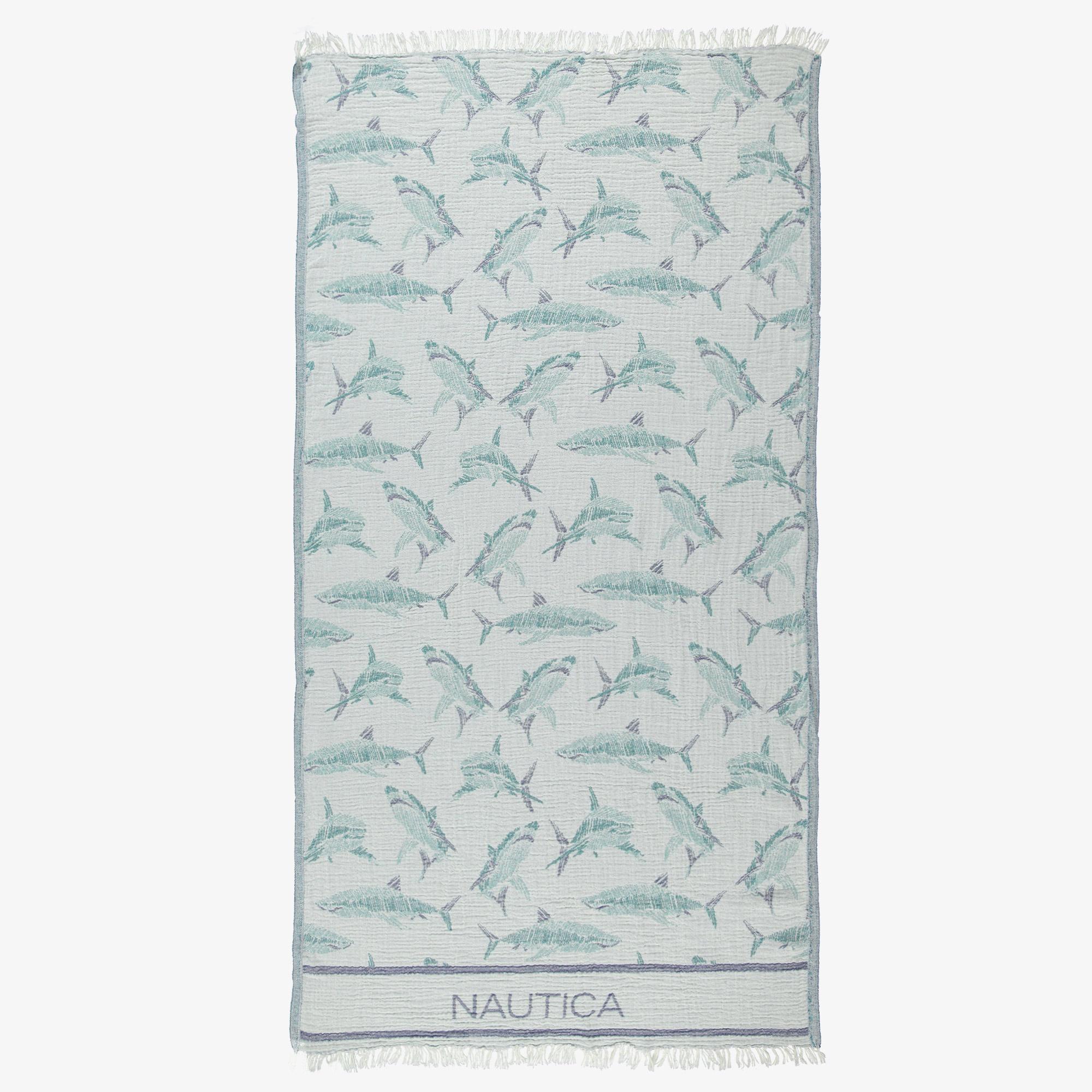 Nautica Unisex Lacivert Desenli Peştemal