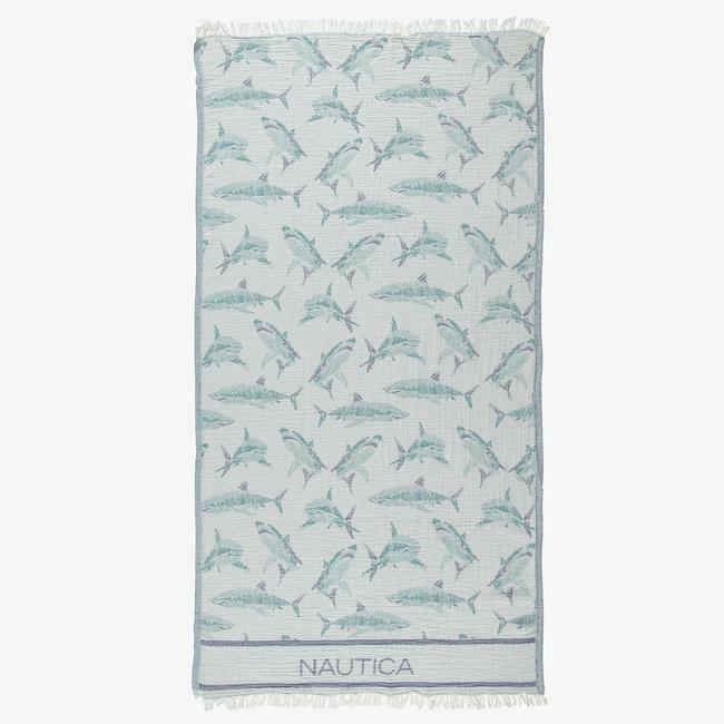  Nautica Unisex Lacivert Desenli Peştemal