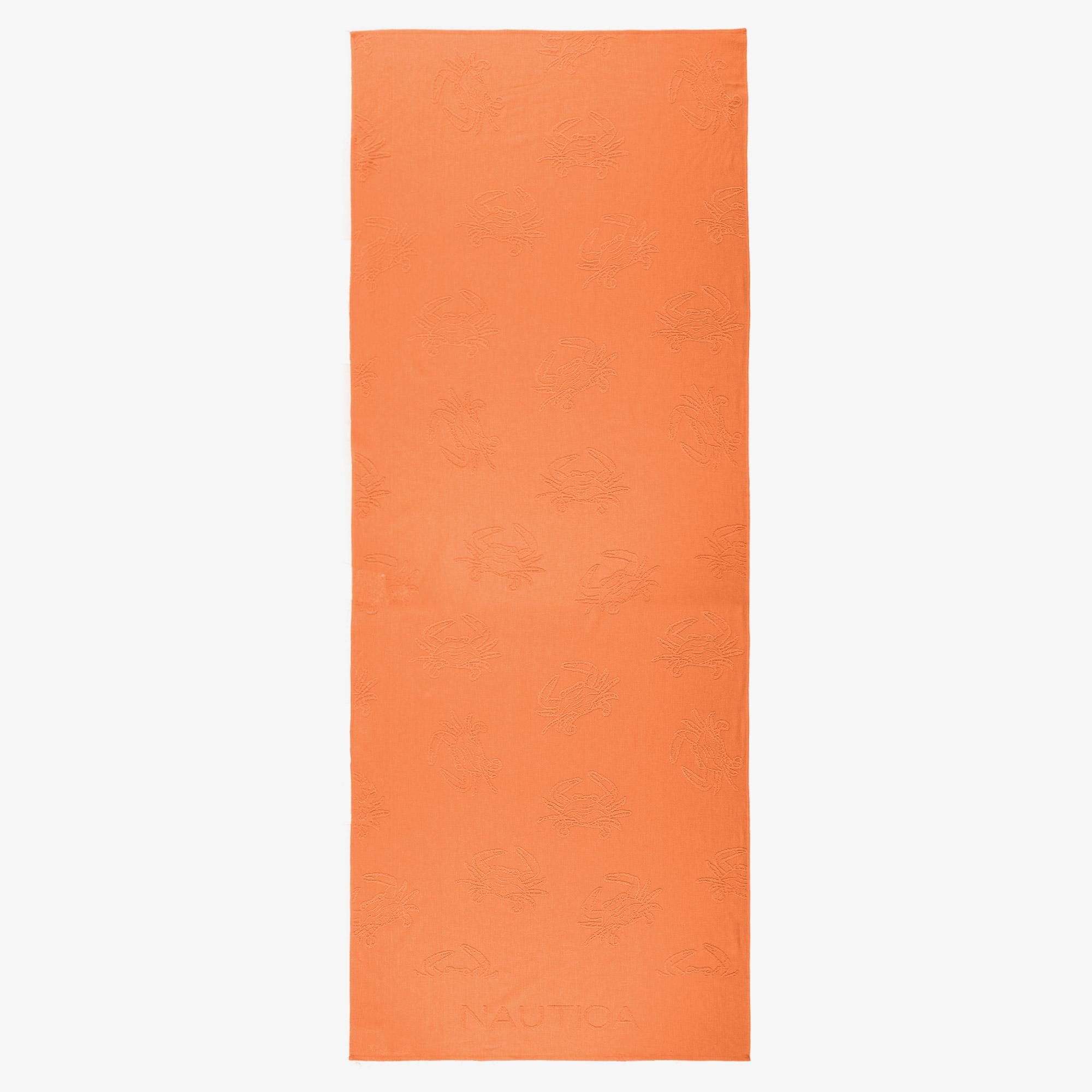 Nautica Unisex Turuncu Desenli Havlu