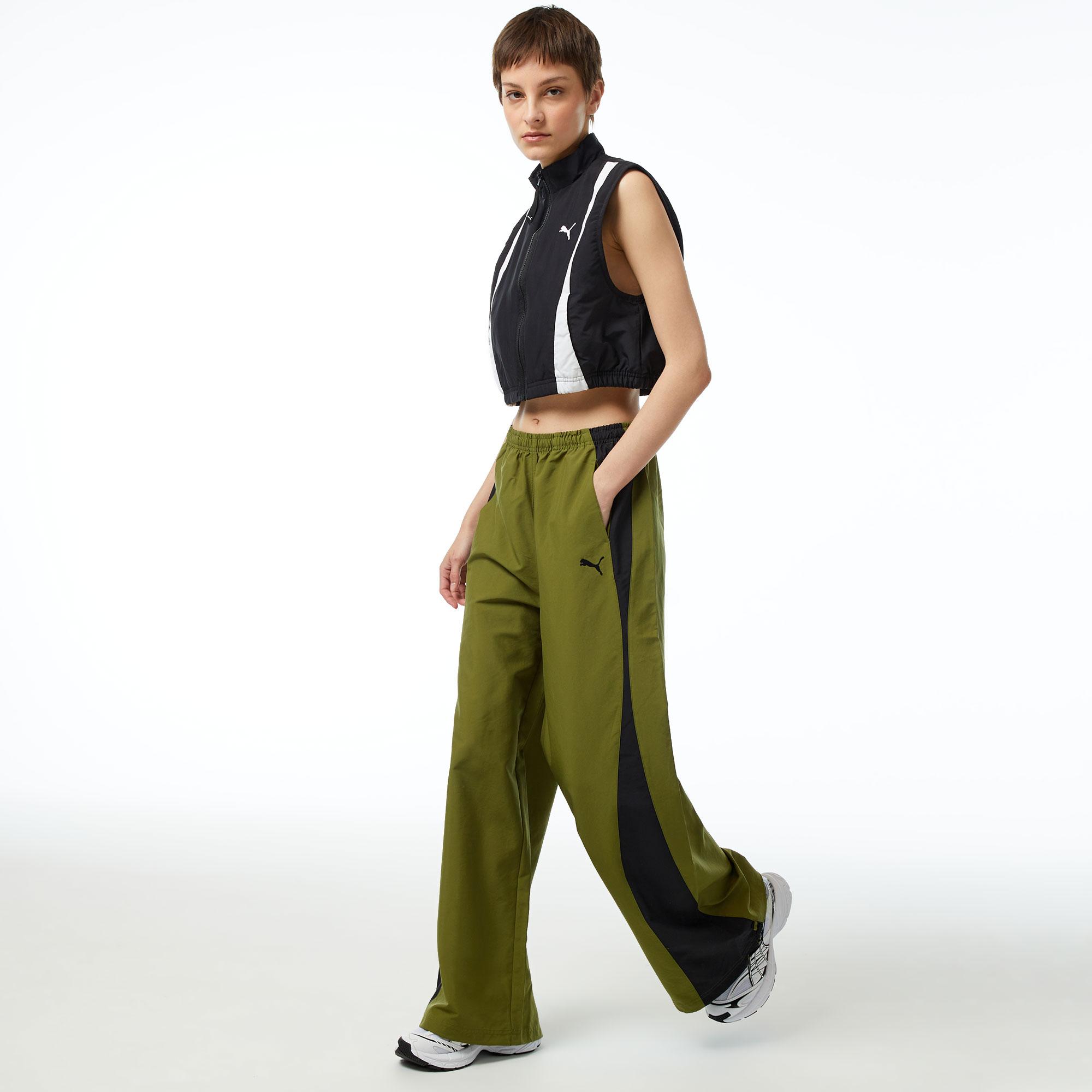 Puma Dare To Parachute Kadın Yeşil Pantolon