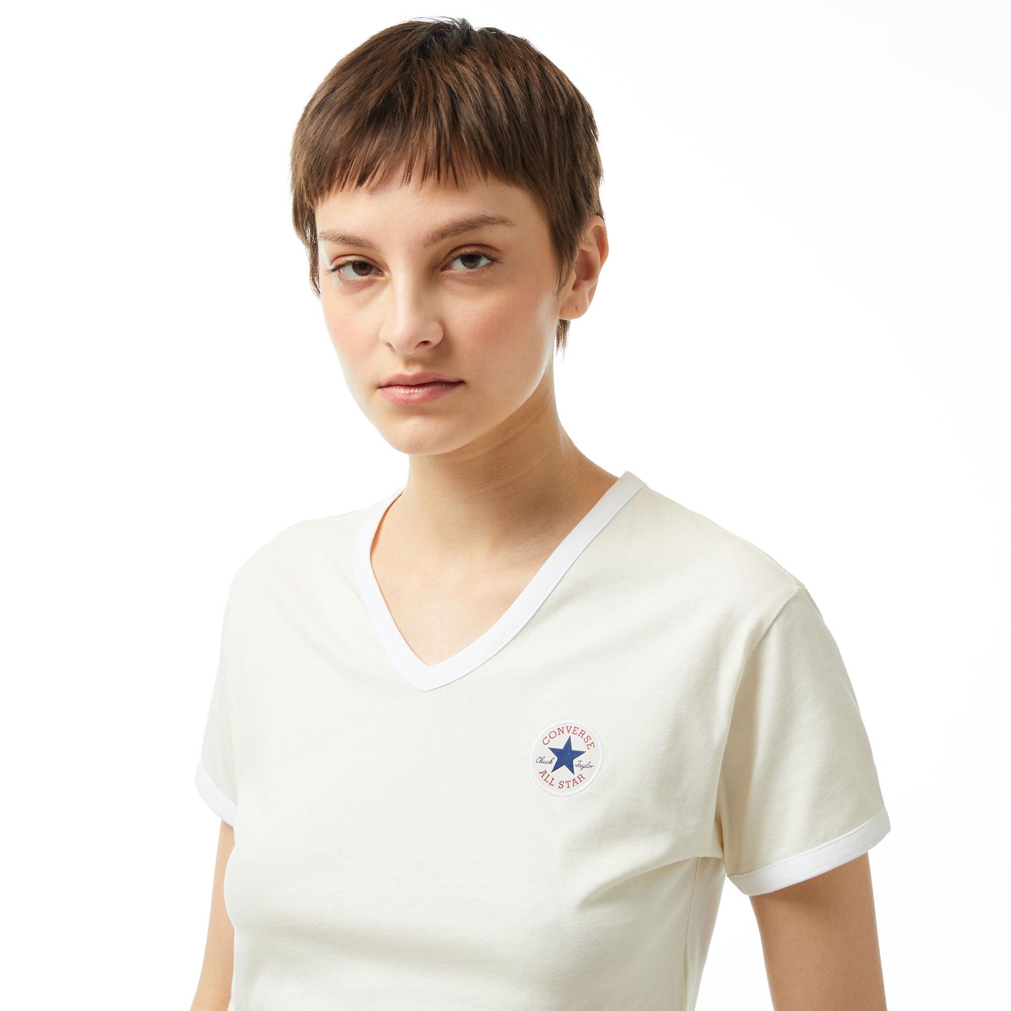 Converse Retro Kadın Beyaz T-Shirt