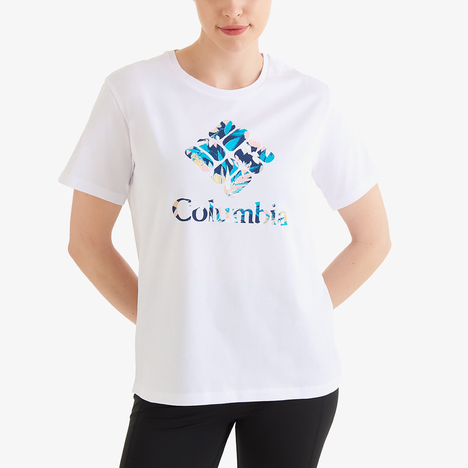  Columbia Boundless Kadın Beyaz Günlük T-Shirt