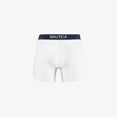  Nautica Erkek Beyaz Desenli 3'lü Boxer