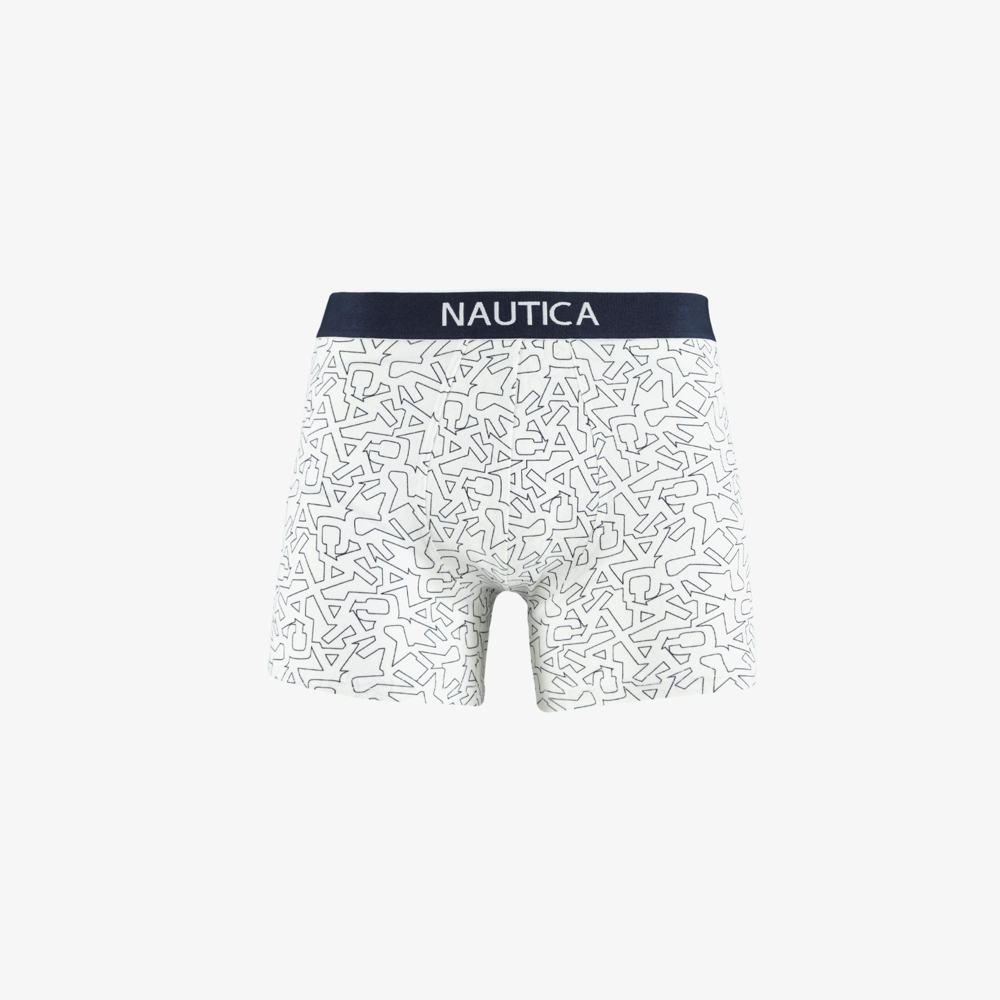 Nautica Erkek Beyaz Desenli 3'lü Boxer