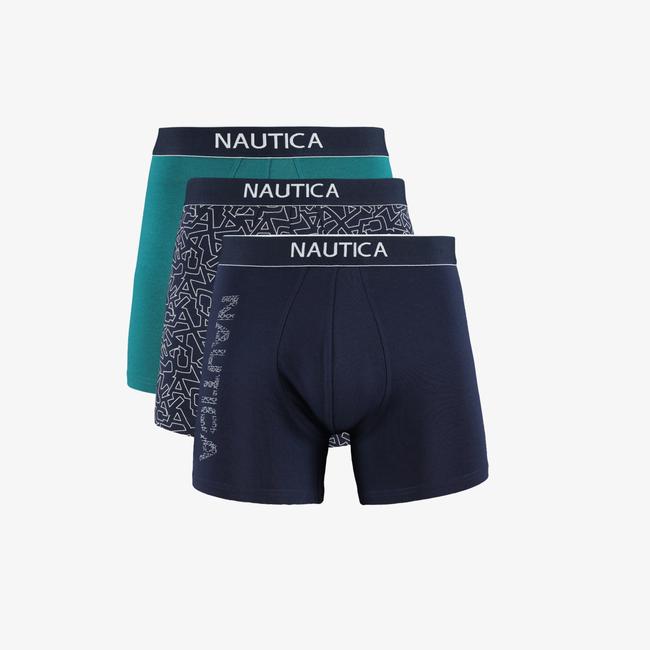  Nautica Erkek Lacivert Standart Fit 3'lü Boxer