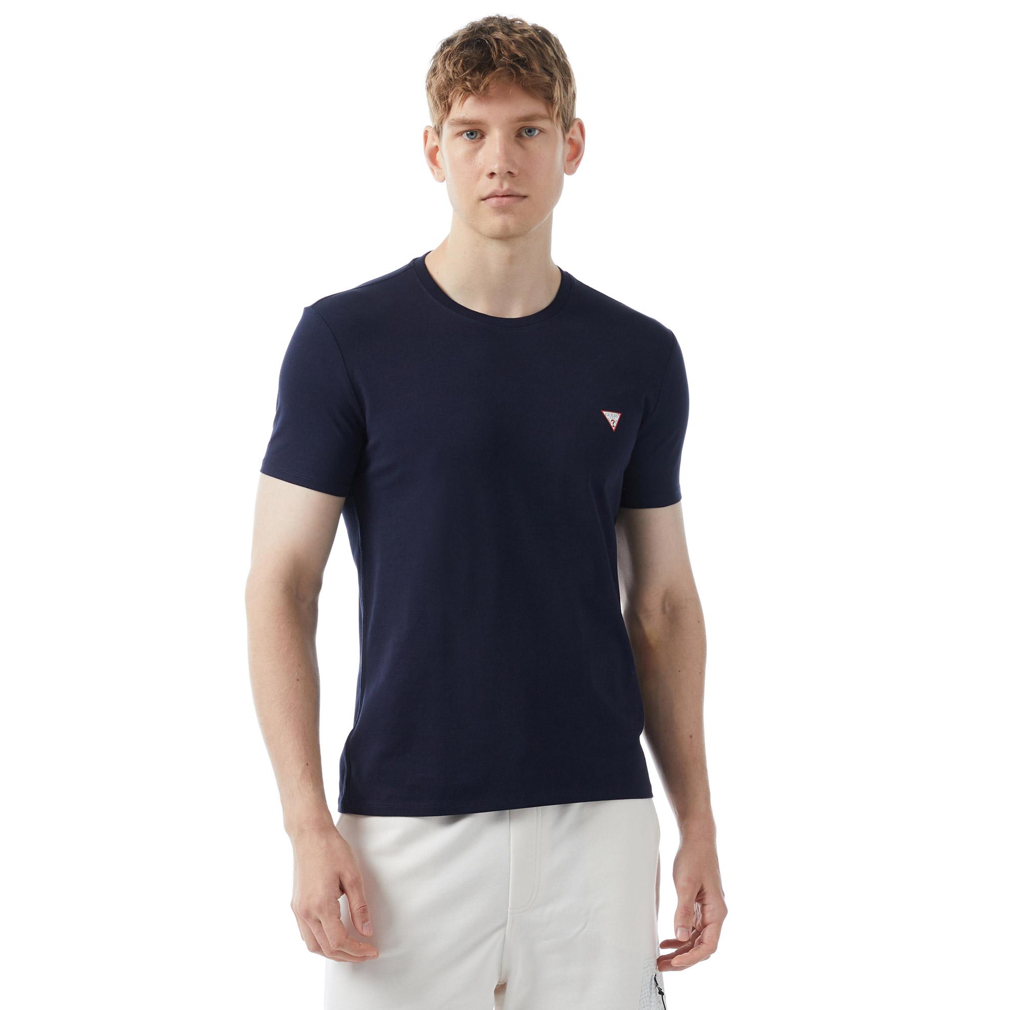 Guess Cnre Mid Organicetch 180 Erkek Lacivert T-Shirt