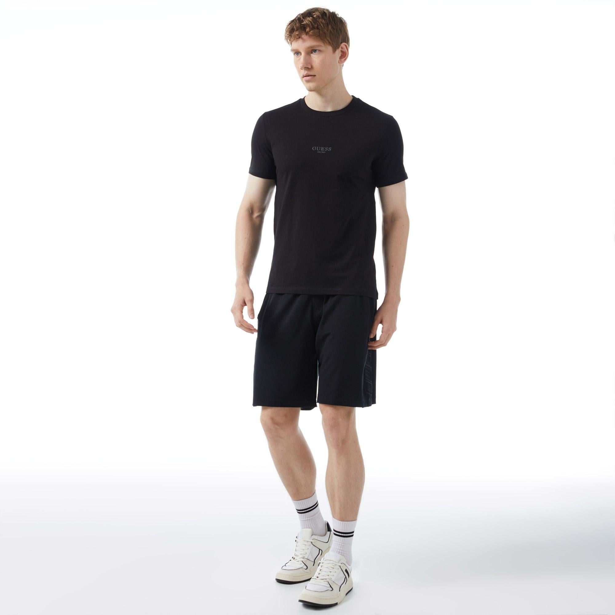 Guess Mid Organic Stream Erkek Siyah T-Shirt