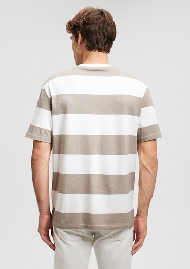  Mavi Kahverengi Tişört Loose Fit / Bol Rahat Kesim 0612076-80656