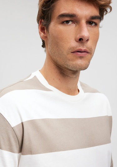  Mavi Kahverengi Tişört Loose Fit / Bol Rahat Kesim 0612076-80656