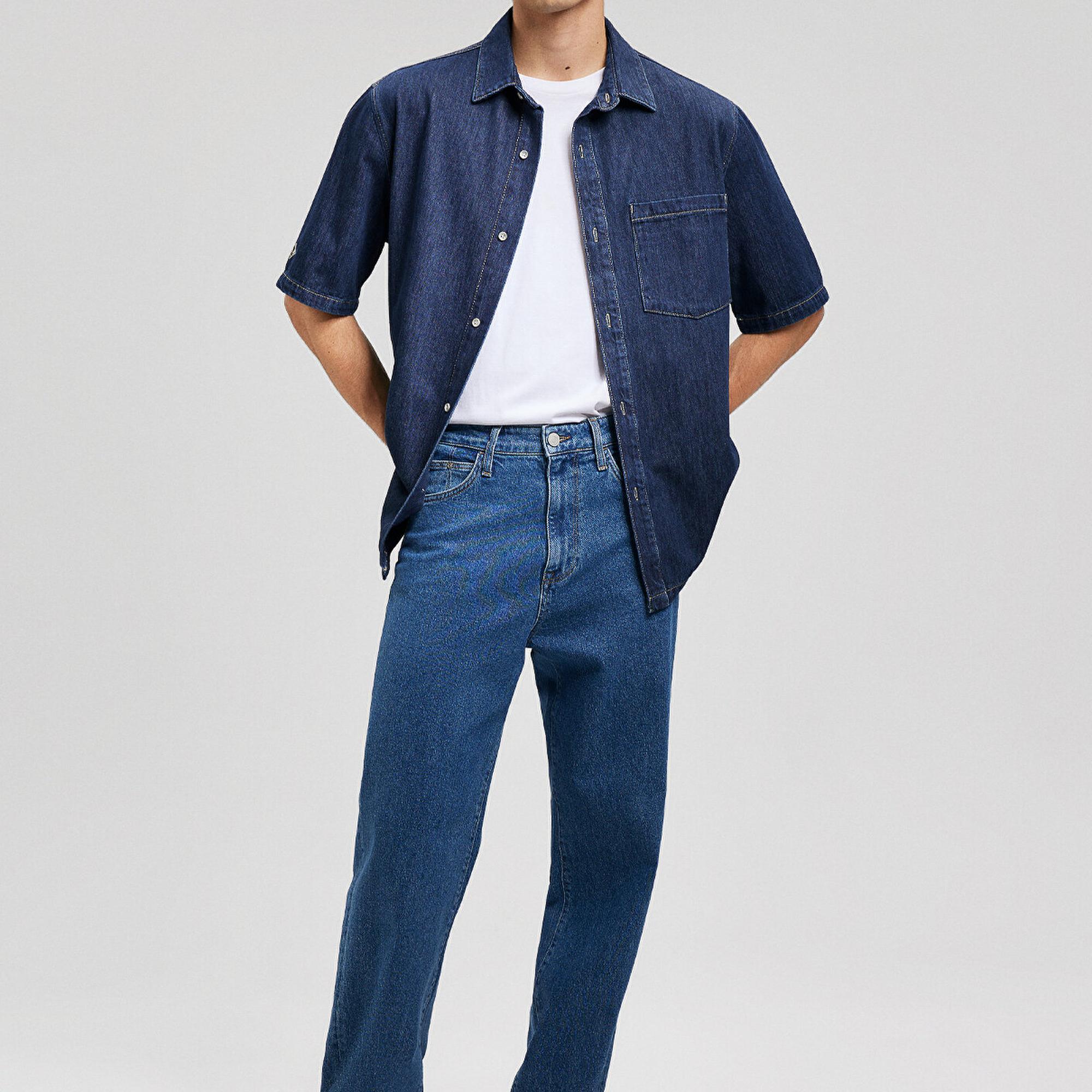 Mavi Oslo MV91 Street Rinse Jean Gömlek Oversize / Geniş Kesim 0210289-87157